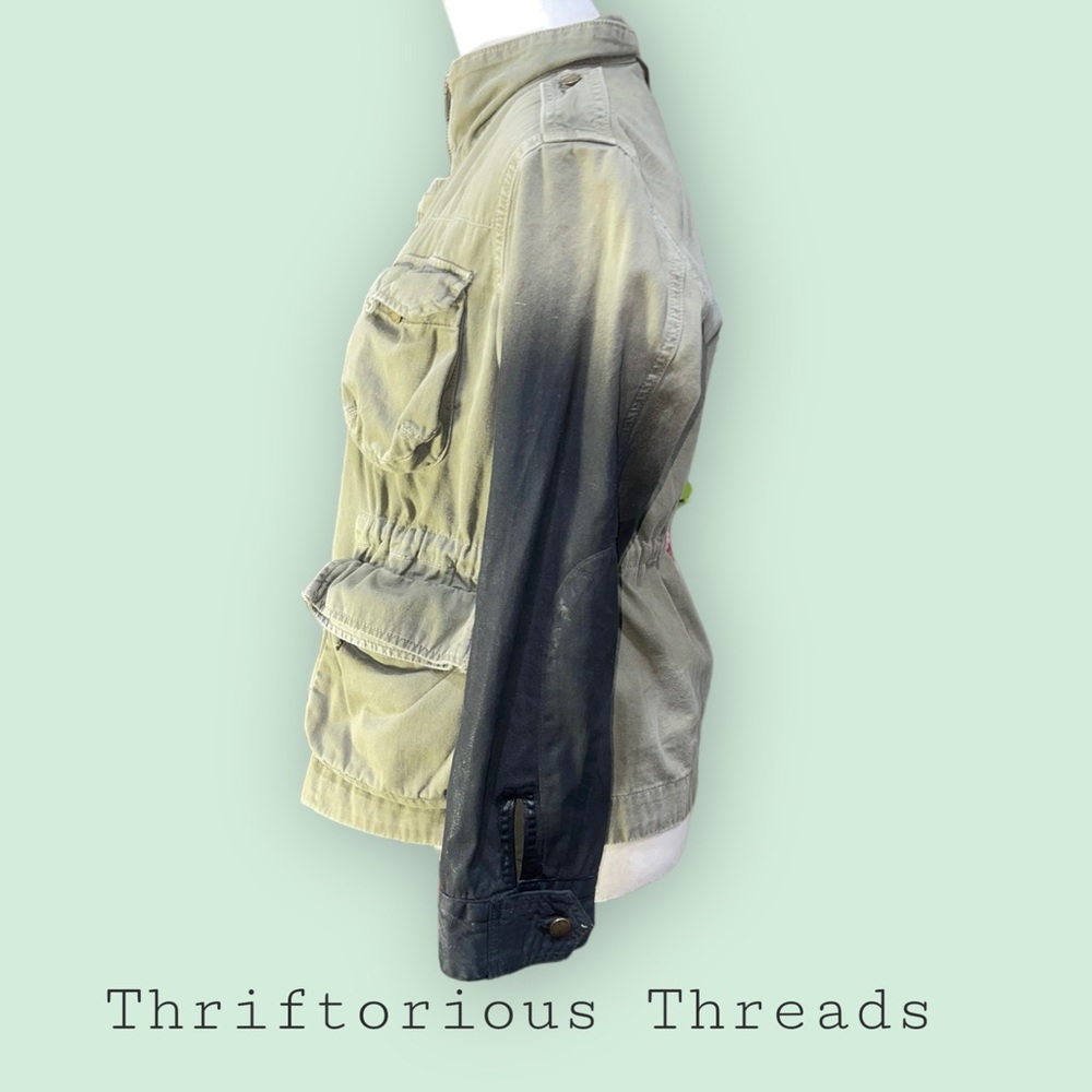 Current/Elliott The Lone Soldier Jacket w/ Ombre Coated Sleeves - Picture 7 of 14